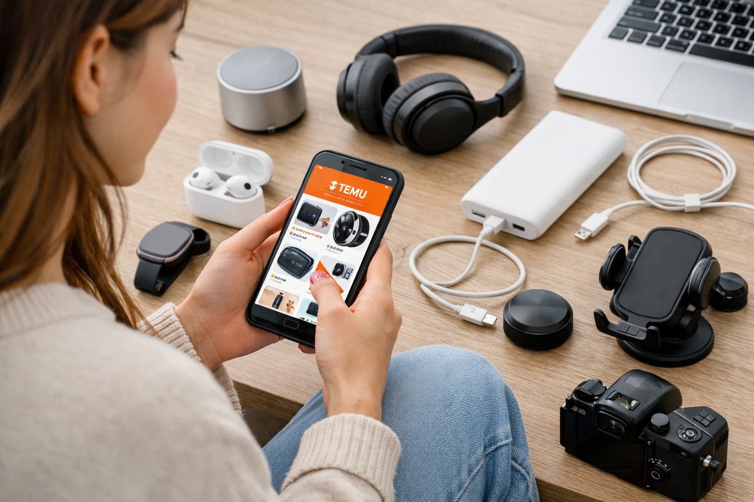 Temu elektronikai kiegészítők kedvező áron az appban