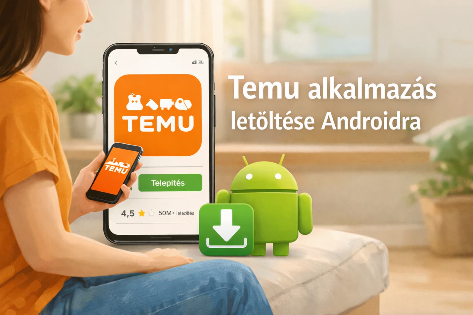 Temu alkalmazás letöltése Androidra egyszerűen